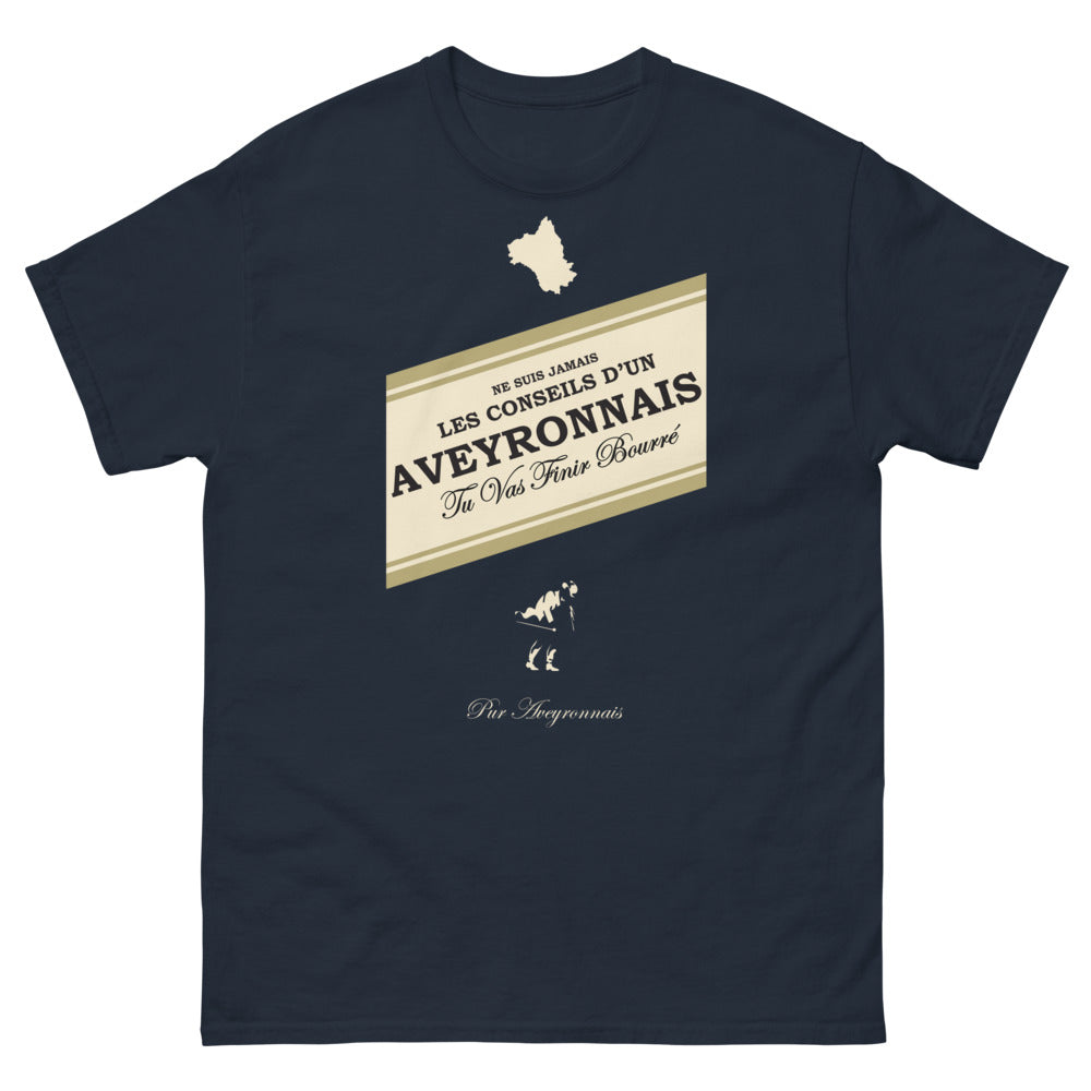 T-shirt Aveyron marine - Ne suis jamais les conseils d'un Aveyronnais