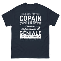 Thumbnail for T-shirt Bretagne marine - Fier copain d'une Bretonne
