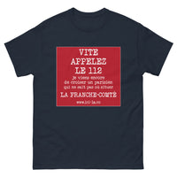 Thumbnail for T-shirt Franche-Comté marine - Vite, appelez le 112 !