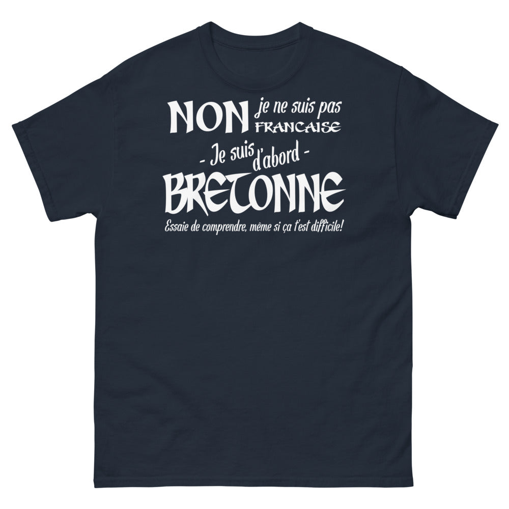 T-shirt Bretagne marine - Fier d'être avant tout breton