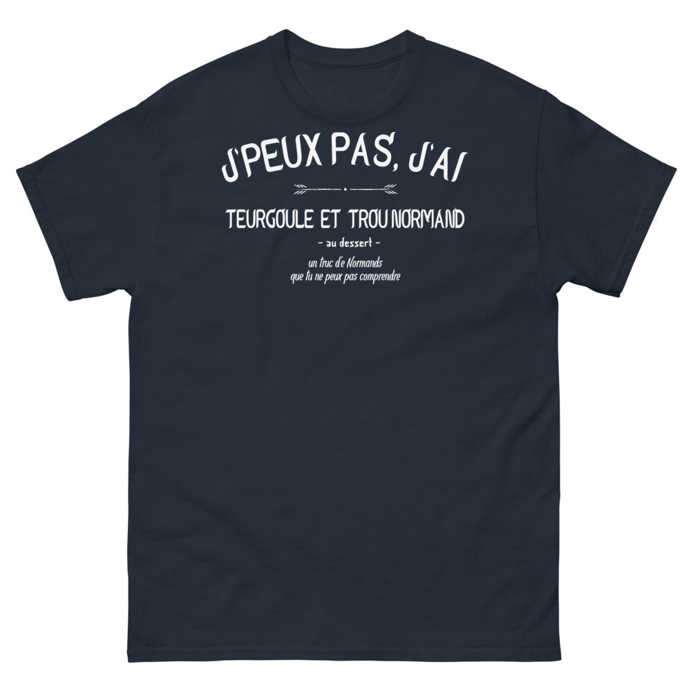 T-shirt Normandie marine - Je peux pas, j'ai teurgoule