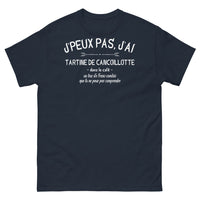 Thumbnail for T-shirt Franc-Comtois marine - Tartine de cancoillotte et café
