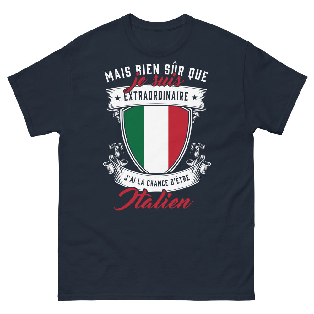 T-shirt Italie marine - Mais bien sûr, que je suis extraordinaire