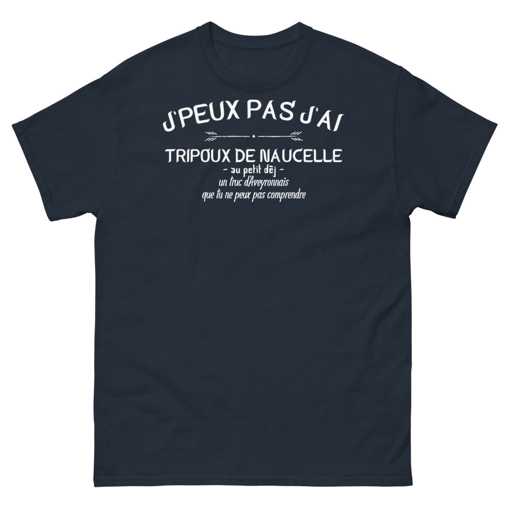 T-shirt Aveyron marine - J'peux pas, j'ai tripoux au petit déj