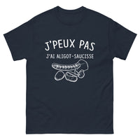 Thumbnail for T-shirt Auvergne marine - Je peux pas, j'ai aligot saucisse
