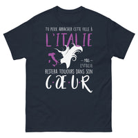 Thumbnail for T-shirt Italie marine - Tu peux arracher cette fille à l'Italie