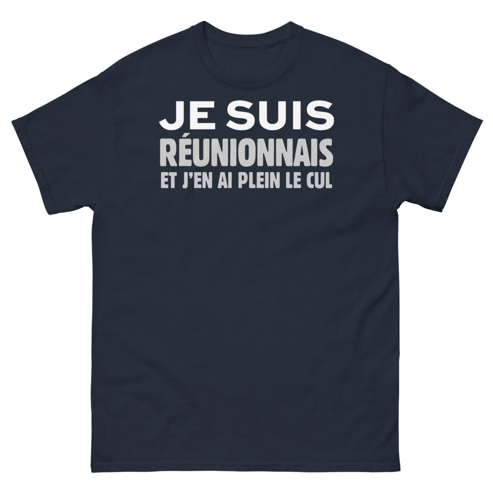 T-shirt Réunionnais marine - J'en ai plein le cul