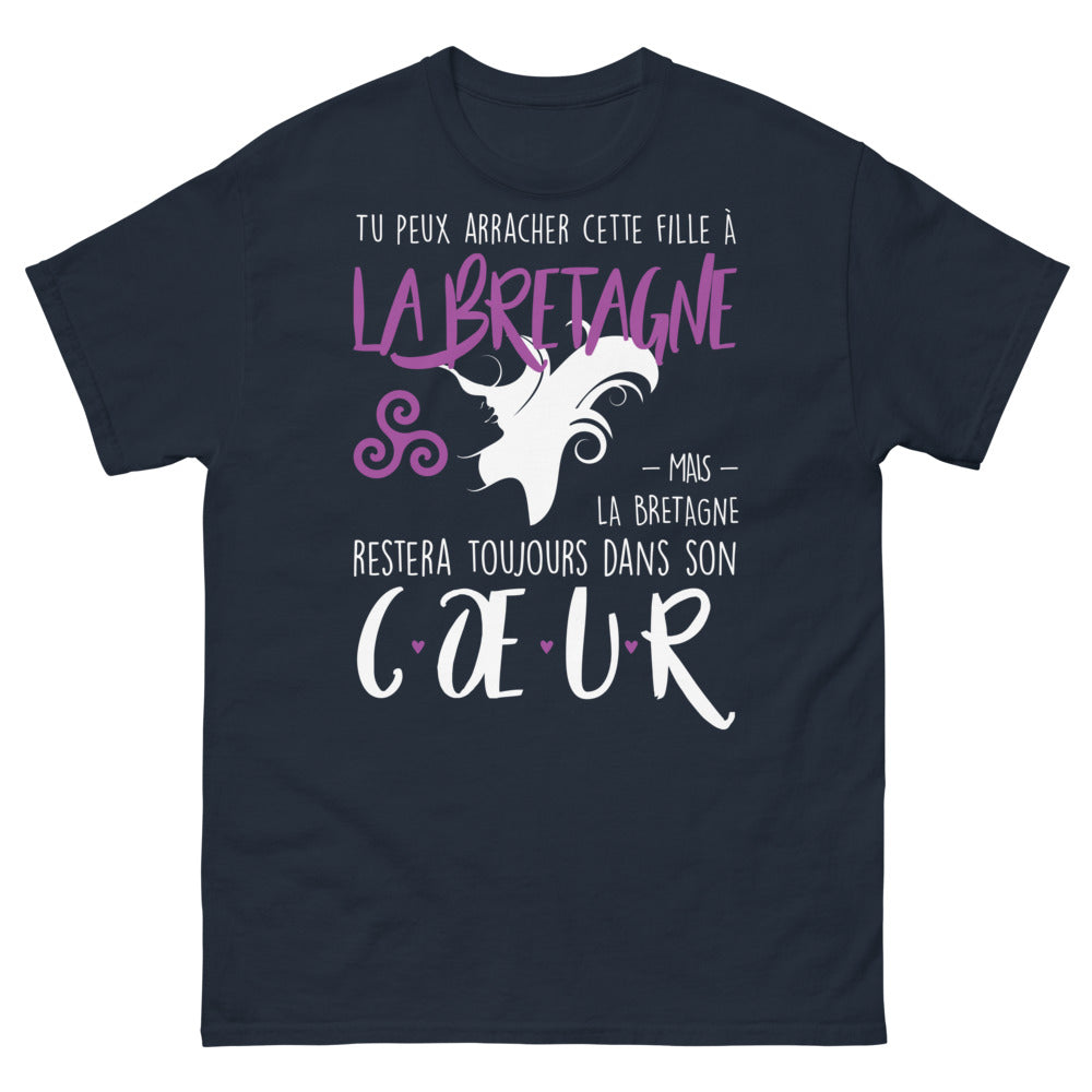 T-shirt Bretagne marine - La Bretagne dans le cœur