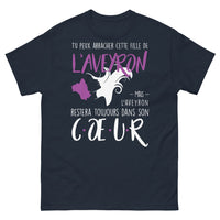 Thumbnail for T-shirt Aveyron marine - Tu peux arracher cette fille de l'Aveyron