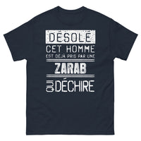 Thumbnail for T-shirt homme Zarab déchirée marine - texte humoristique