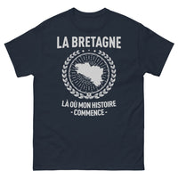 Thumbnail for T-shirt Bretagne marine - Là où mon histoire commence