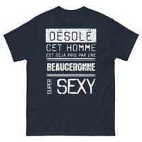 Thumbnail for T-shirt Beauceronne marine - Désolé, cet homme est déjà pris