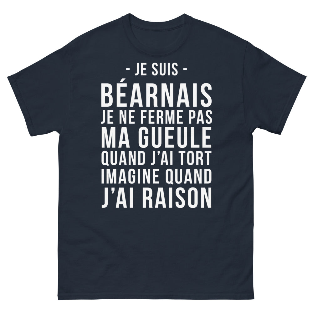 T-shirt Béarnais marine - Fier de Mon Avis, Je Parle Fort