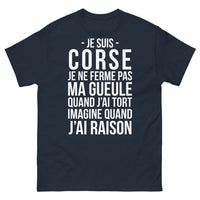 Thumbnail for T-shirt Corse marine - Je suis Corse, je ne ferme pas ma gueule