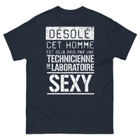 Thumbnail for T-shirt humour marine - Prise par une technicienne sexy