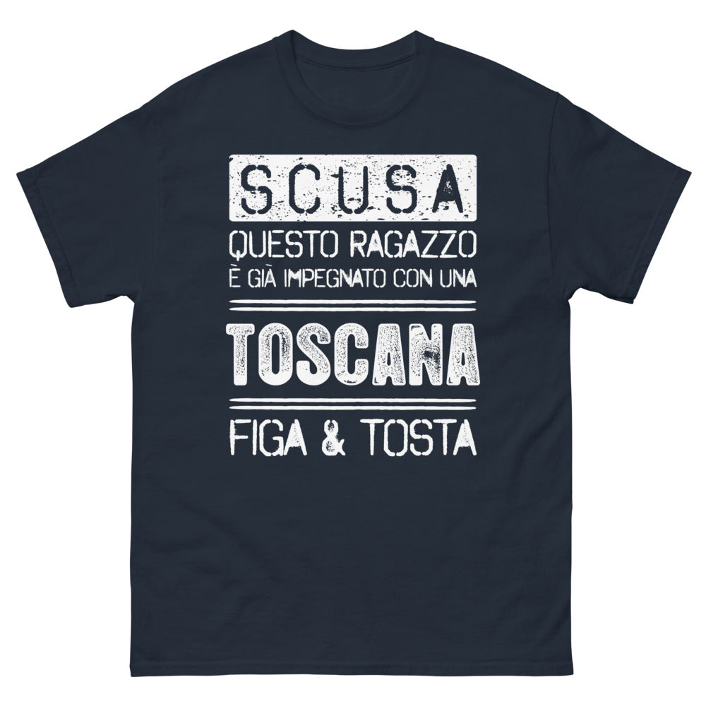 T-shirt Toscane marine - Impegnato con una Figa Tosta