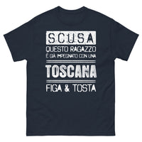 Thumbnail for T-shirt Toscane marine - Impegnato con una Figa Tosta