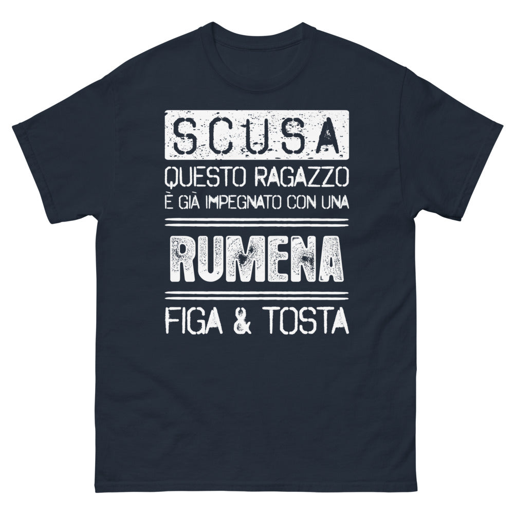Maglietta Italia blu navy - Scusa questo ragazzo, humour audace