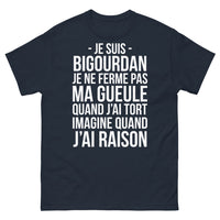 Thumbnail for T-shirt Bigourdan marine - Je suis Bigourdan, je ne ferme pas ma gueule