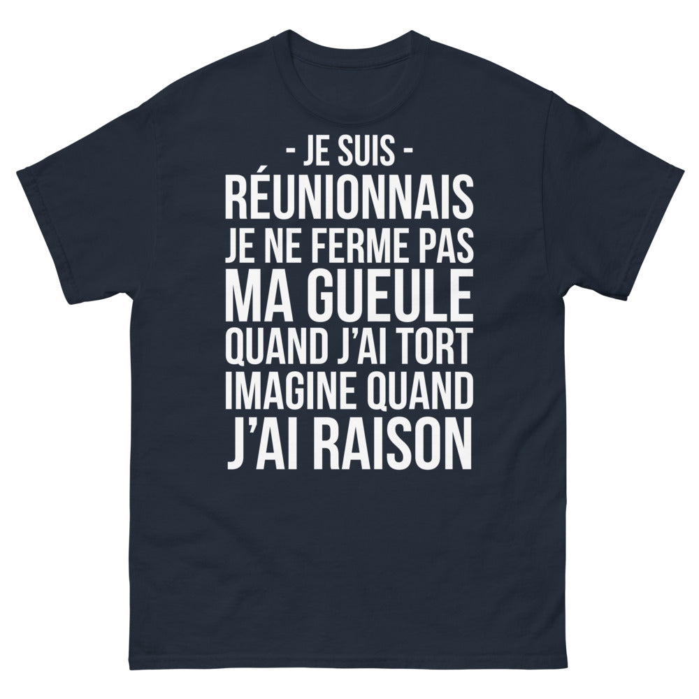 T-shirt Réunionnais marine - Fier de ma parole
