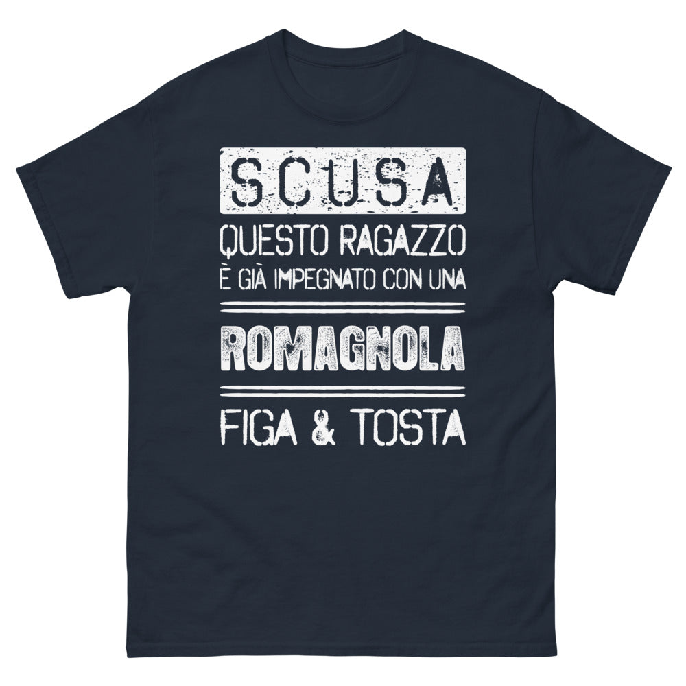 T-shirt Romagnol marine - Impegnato con una Romagnola Figa Tosta