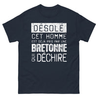 Thumbnail for T-shirt Bretagne marine - Désolé cet homme est déjà pris