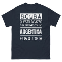 Thumbnail for T-Shirt Argentina Blu Navy - Scusa questo ragazzo è già impegnato