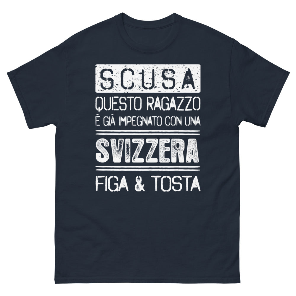 T-shirt Suisse marine - Scusa questo ragazzo è già impegnato