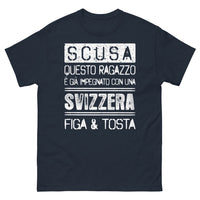 Thumbnail for T-shirt Suisse marine - Scusa questo ragazzo è già impegnato