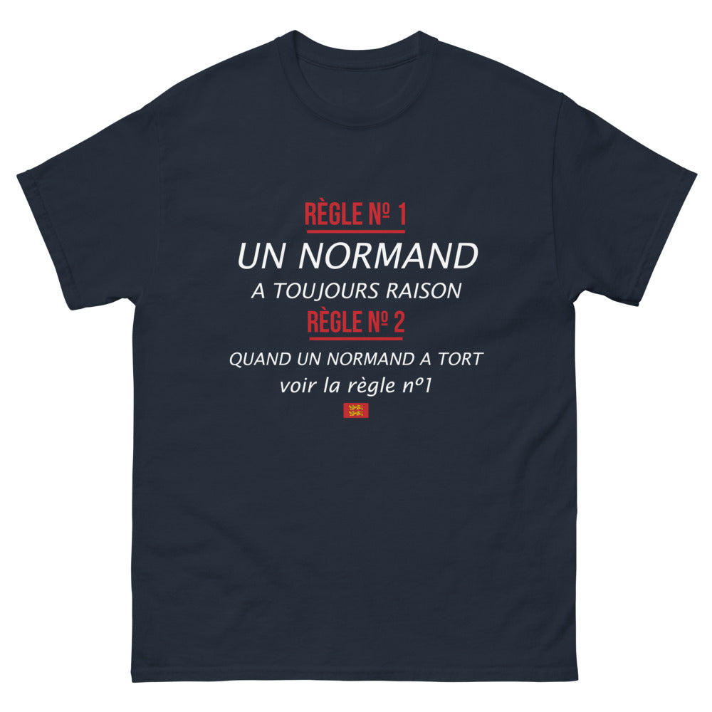 T-shirt Normand marine - Un Normand a toujours raison