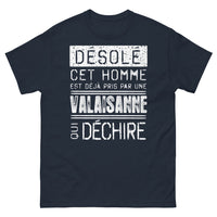 Thumbnail for T-shirt Valais marine - Désolé, cet homme est déjà pris