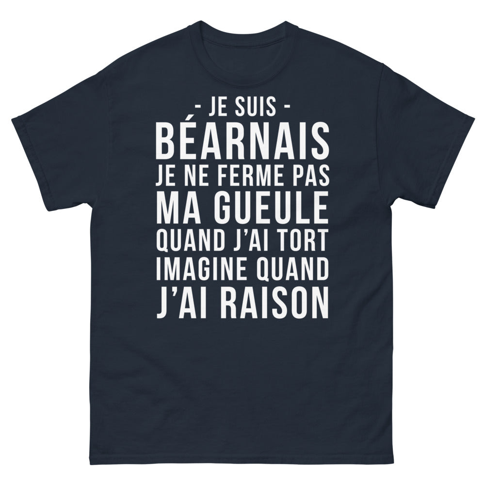 T-shirt Béarnais marine - Je suis Béarnais, je ne me tais pas