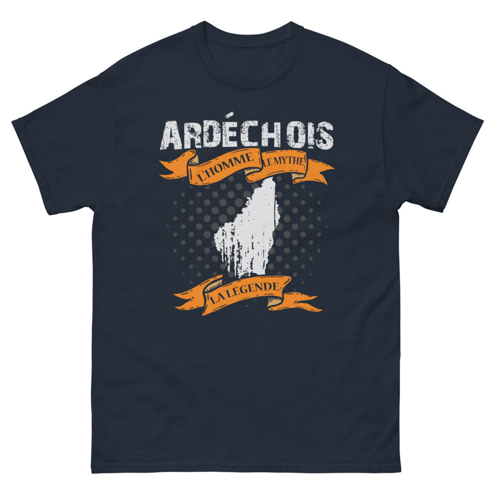 T-shirt Ardéchois marine - L'homme, le mythe, la légende