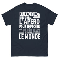 Thumbnail for T-shirt Lozère marine - Et le 8e Jour, Dieu créa l'apéro