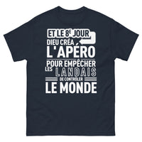 Thumbnail for T-shirt Landes marine - Et le 8e jour, Dieu créa l'apéro