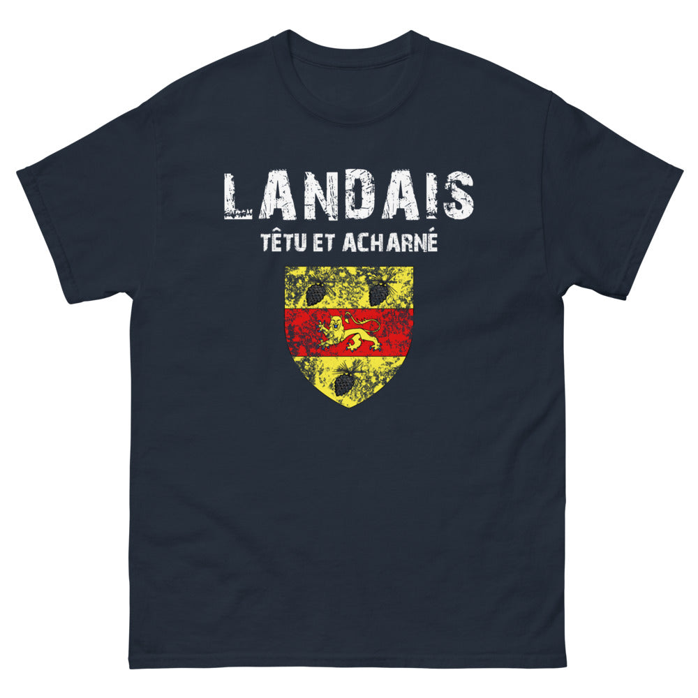 T-shirt Landais marine - Têtu et Acharné avec humour