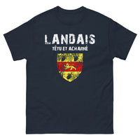 Thumbnail for T-shirt Landais marine - Têtu et Acharné avec humour