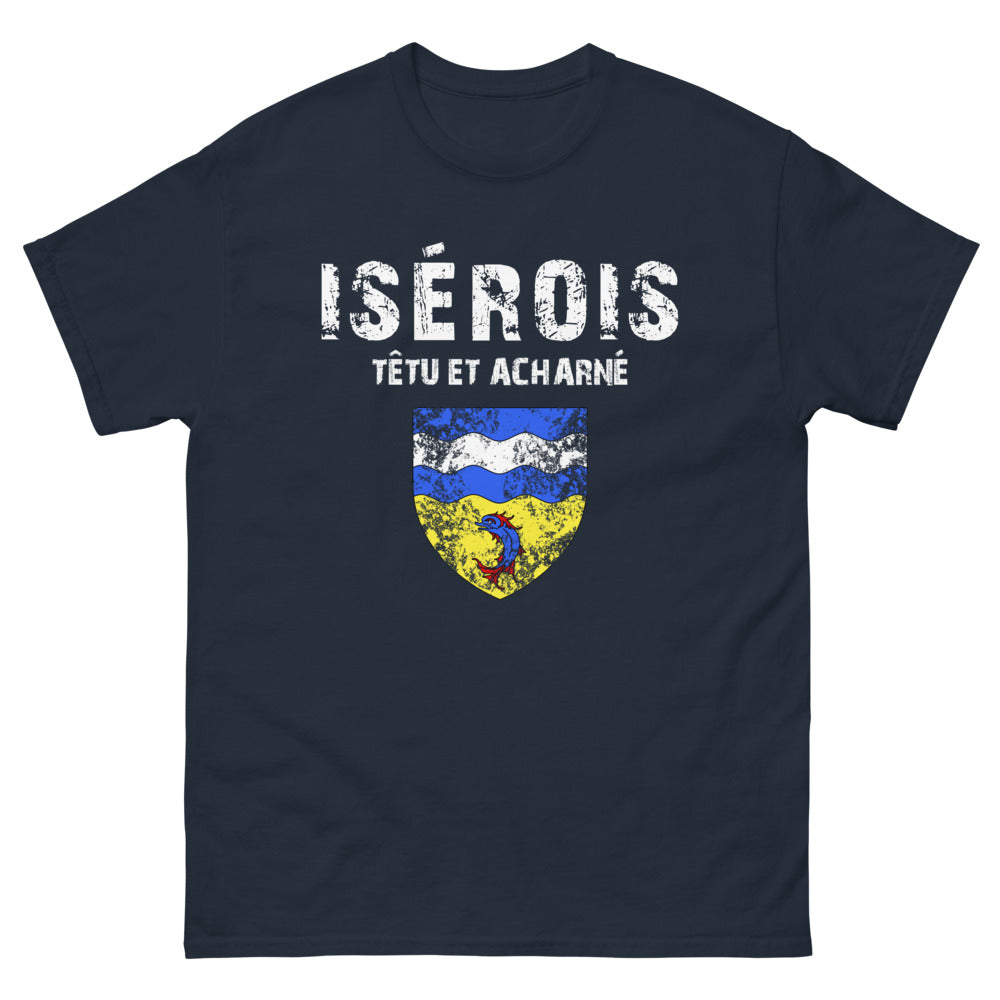 T-shirt Isérois marine - Têtu et Acharné avec humour
