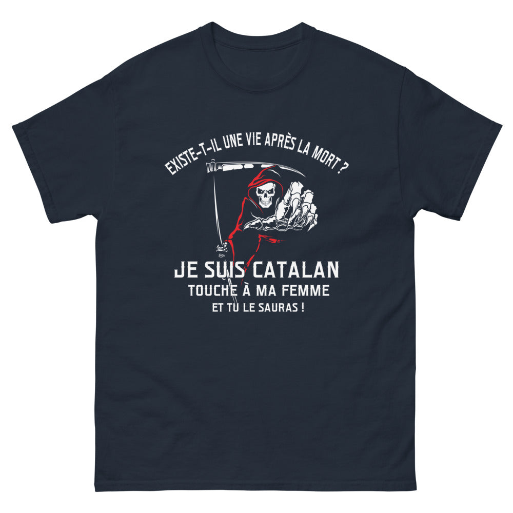 T-shirt Catalan marine - Existe-t-il une vie après la mort ?