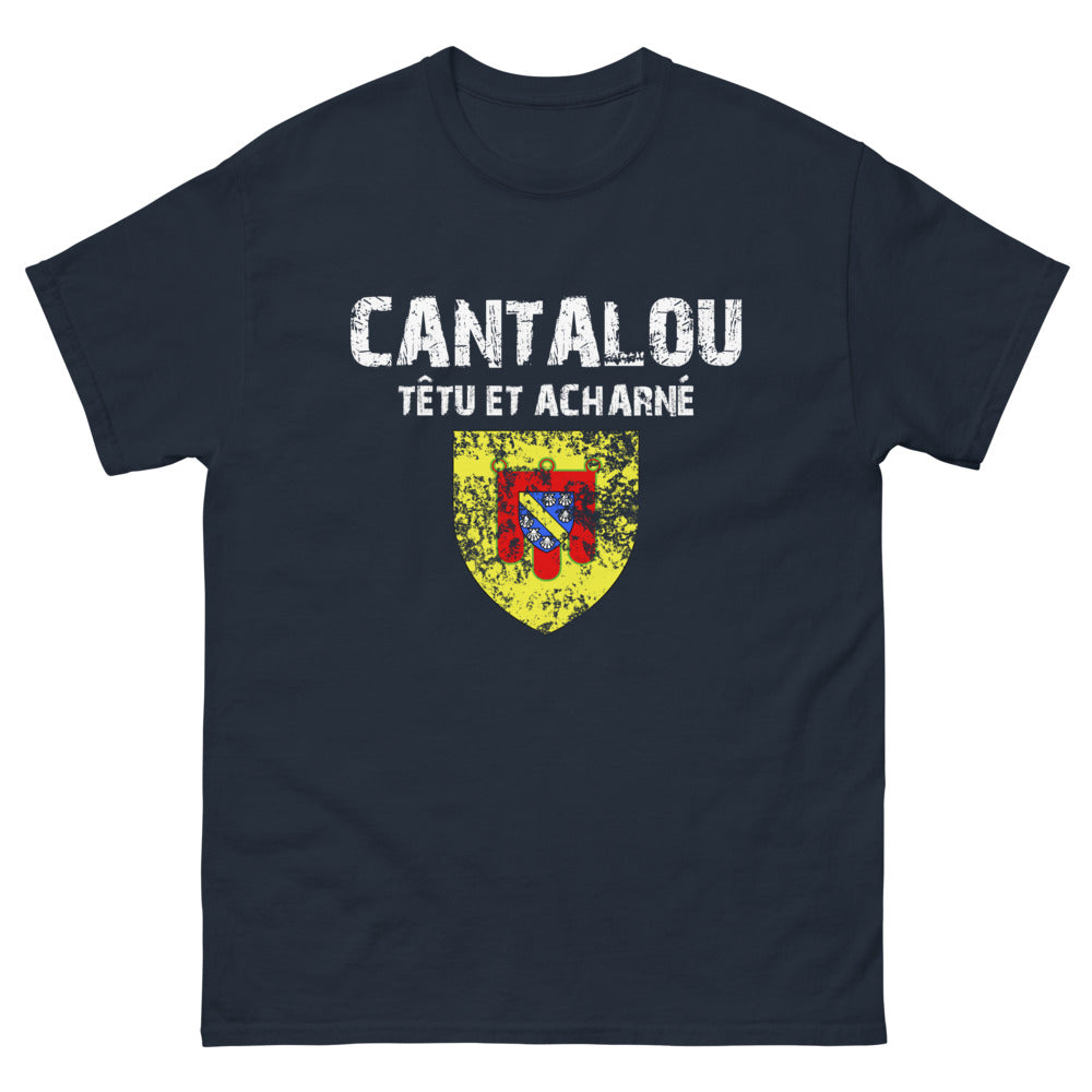 T-shirt Cantalou marine - Têtu et Acharné, fier de ses racines