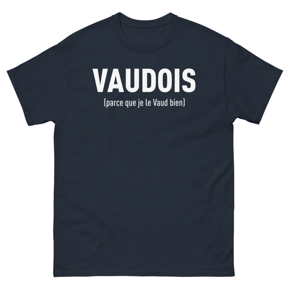 T-shirt Vaudois marine - Parce que je le Vaud bien