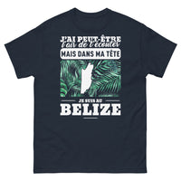 Thumbnail for T-shirt Belize marine - J'ai peut-être l'air de t'écouter