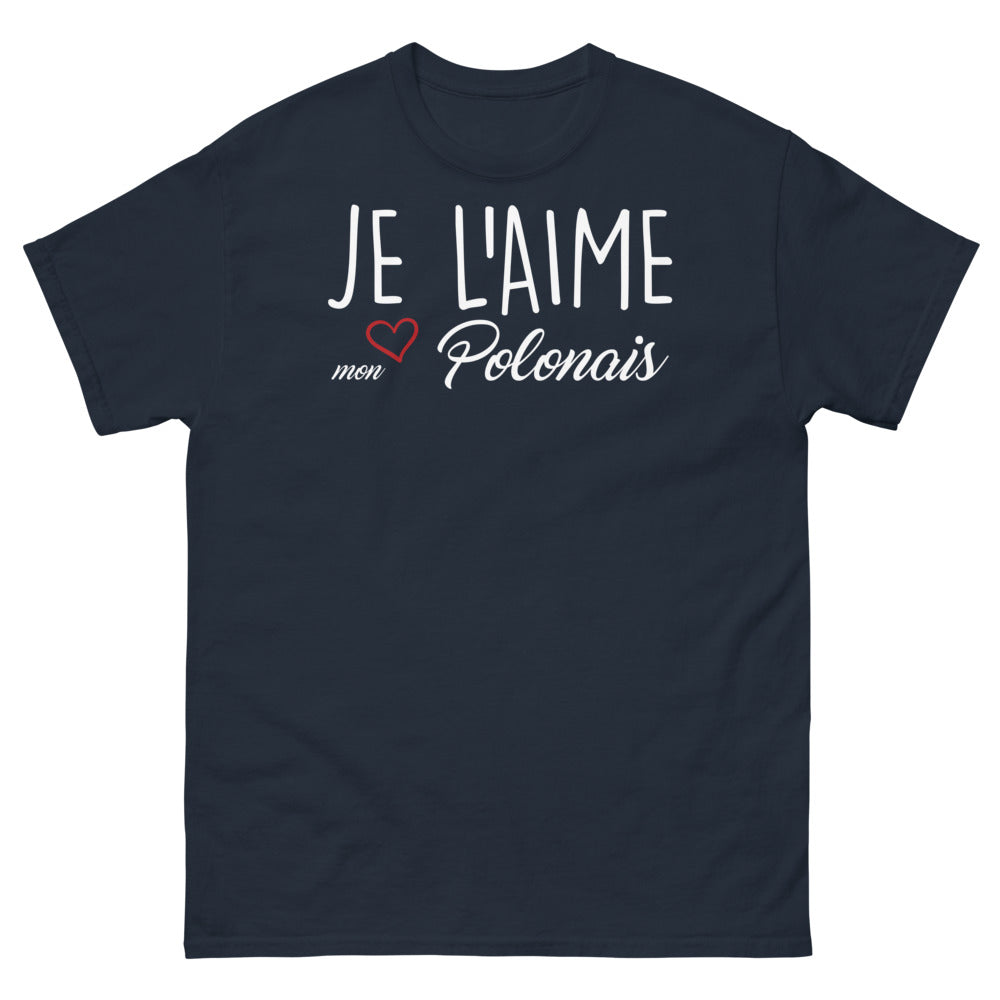 T-shirt Pologne marine - Je l'aime mon Polonais