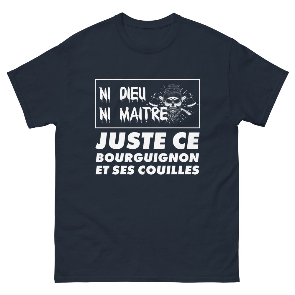 T-shirt Bourgogne marine - Ni dieu ni maître, juste ce Bourguignon