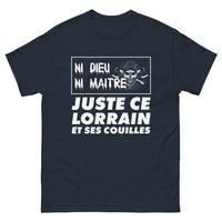 Thumbnail for T-shirt Lorraine marine - Ni Dieu, ni Maître, slogan audacieux