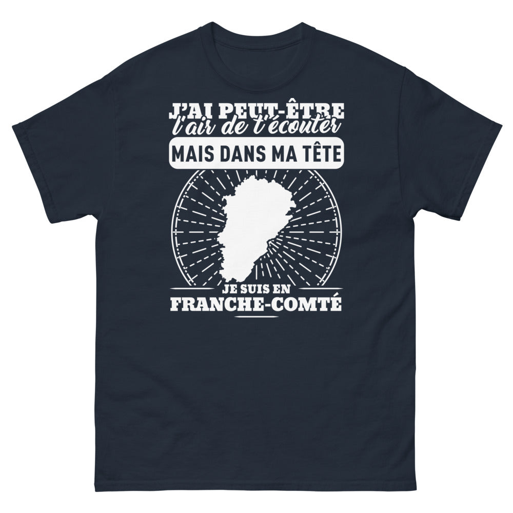 T-shirt Franche-Comté marine - Je suis en Franche-Comté