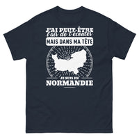 Thumbnail for T-shirt Normandie marine - J'ai Peut-être l'Air de T'écouter