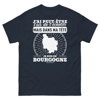 Thumbnail for T-shirt Bourgogne marine - J'ai peut-être l'air de t'écouter
