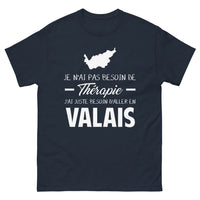 Thumbnail for T-shirt Valais marine - Je n'ai pas besoin de thérapie