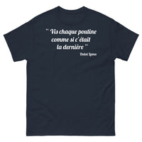 Thumbnail for T-shirt Québec noir dos - Vis chaque poutine comme si c'était la dernière